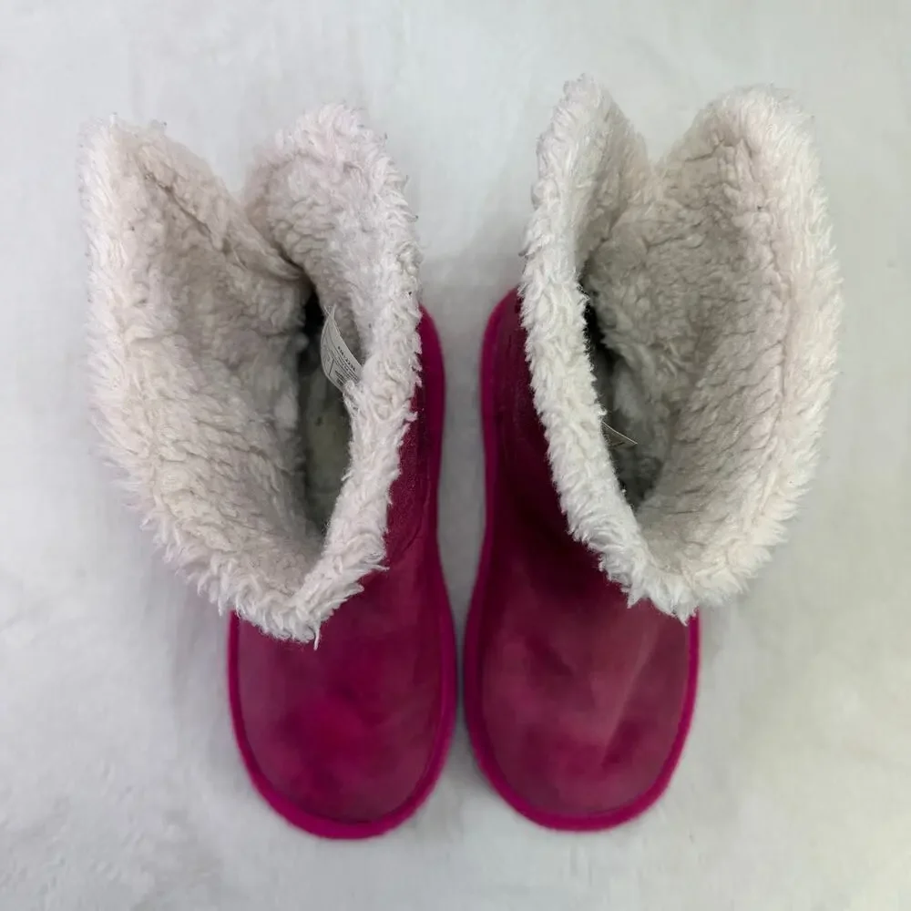 Copied - UGG Koolaburra Nalie Short Girls’ Pink Suede Winter Boots – Size 1